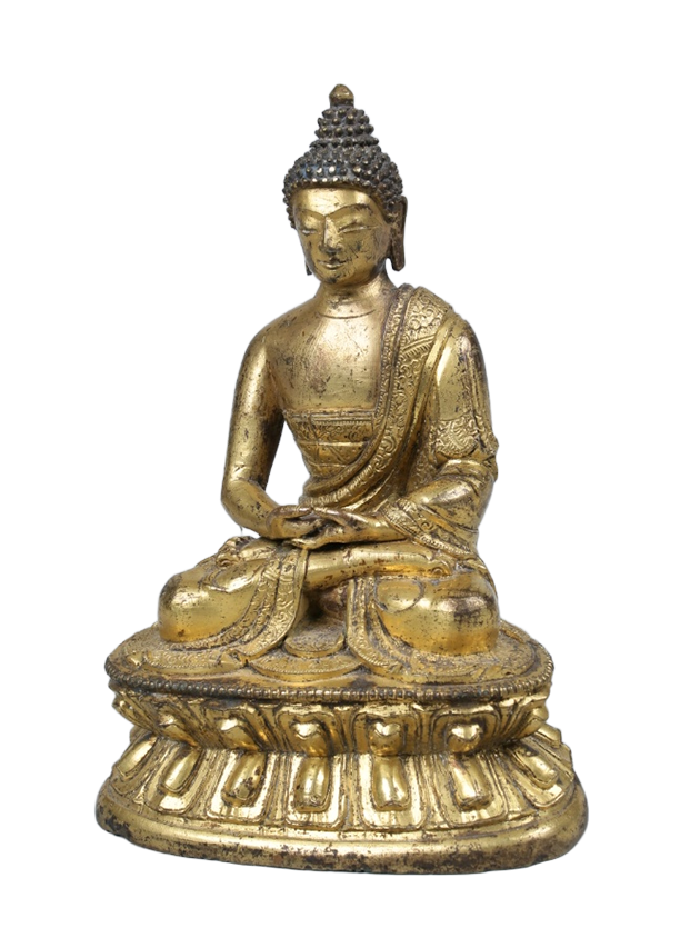 D3 鎏金铜佛(唐 通高15底径10.6 铜 1981年展览馆移交 定级为一级乙.png