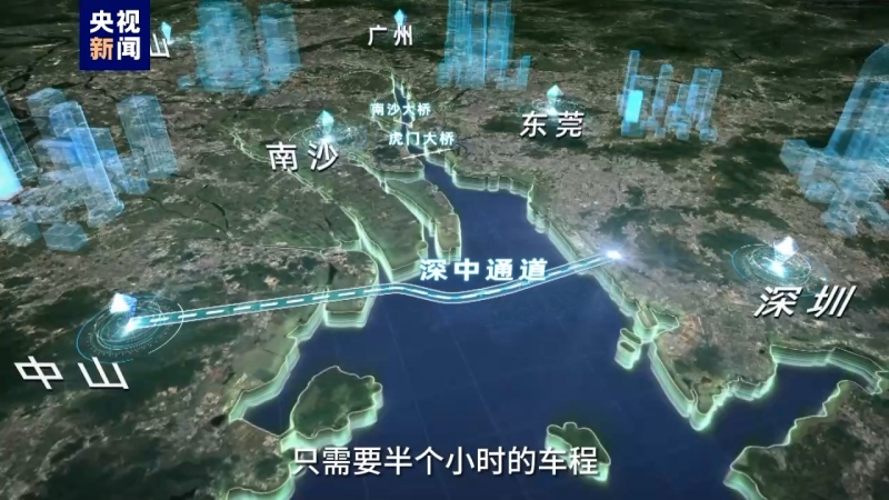 主线即将贯通 270米特殊视角鸟瞰深中通道
