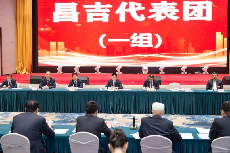 曾艳阳参加昌吉州十六届人大五次会议昌吉代表团（一组）审议